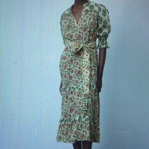 ZARA printed midi dress